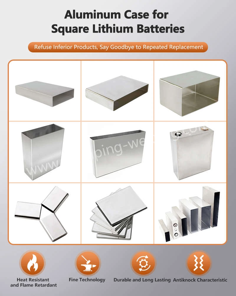 Details of Lithium Batteries Square Aluminum Casing Details of Lithium Batteries Square Aluminum Casing