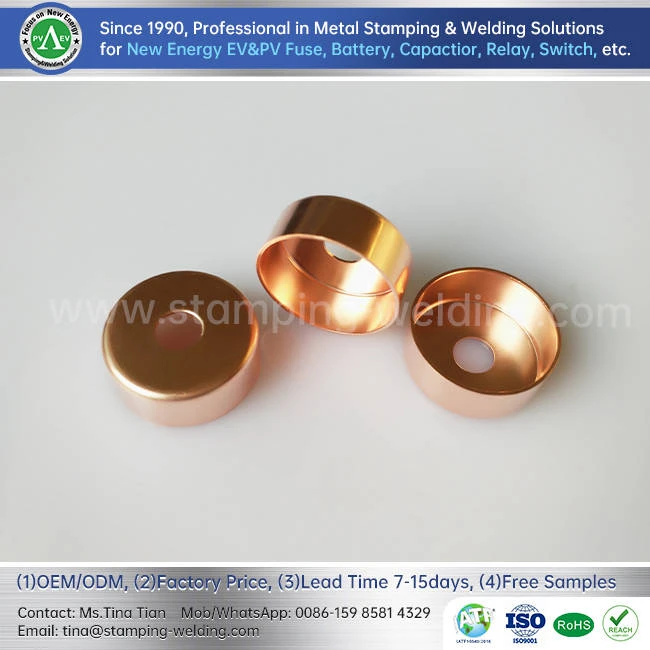 Copper Alloy Interior Caps For Low Voltage Fuse
