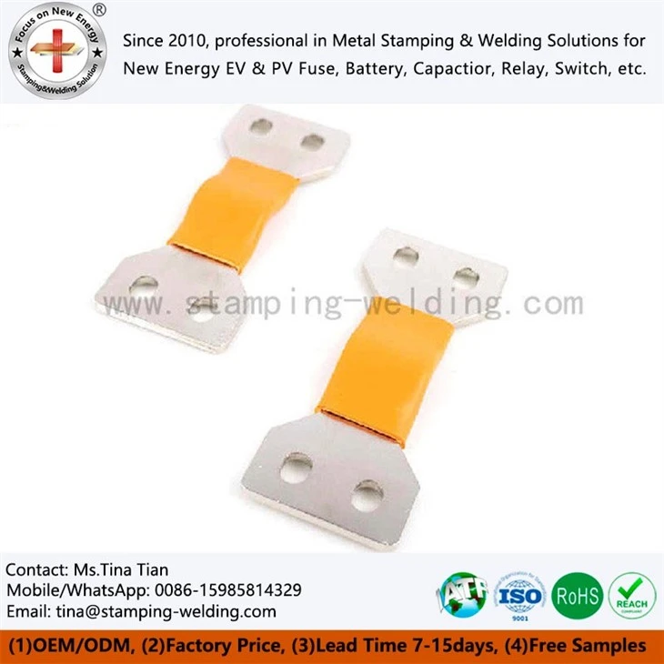 Custom Nickel Plated EV Battery Copper Busbar With PVC Dipping