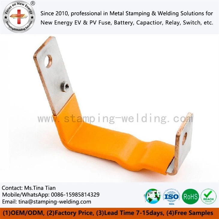 Custom Fabricated Electrical Automotive Insulated Flexible Copper Bus Bar for Power Battery Pack